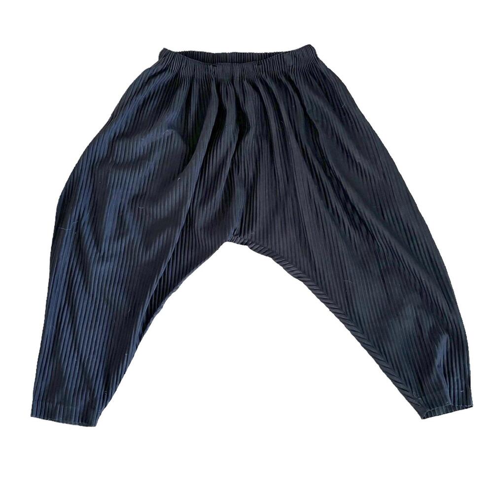 ISSEY MIYAKE HOMME PLISSE Pleated Trousers Wide Leg Pants